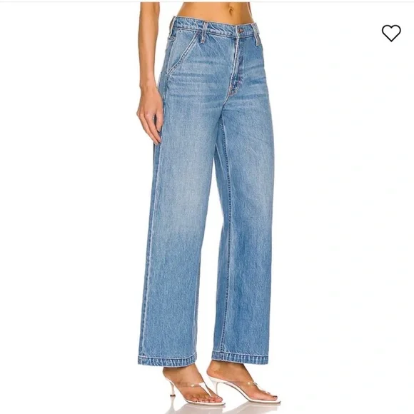 MOTHER The Fun Dip Utility Puddle Jeans Wide leg Sz 24 - Picture 2 of 14